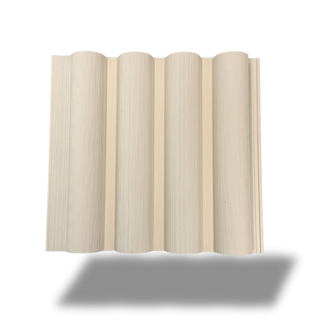 Luxury Round Cladding 2.9m length - White - composite cladding