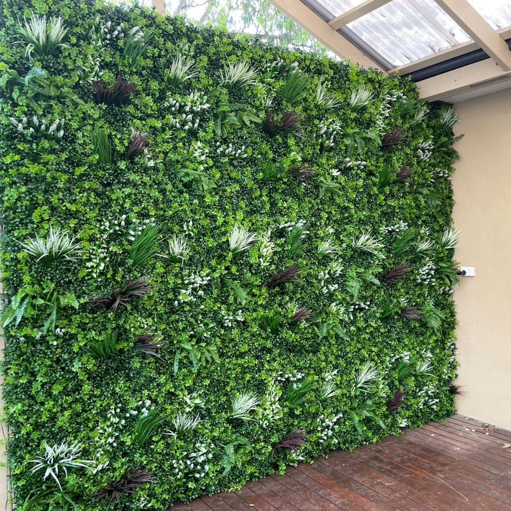 artificial green wall garden wall fake plant panel fake hedge screen melbourne