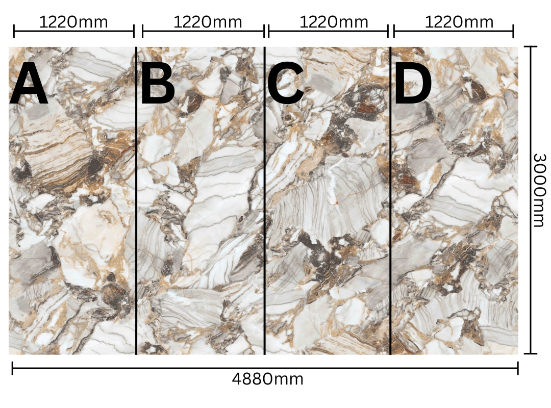 artificial marble stone wall tile SPC wet wall panel