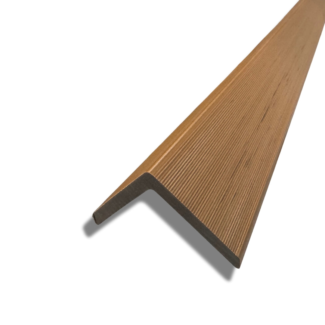 Composite cladding end cap Teak - 2.9 metres