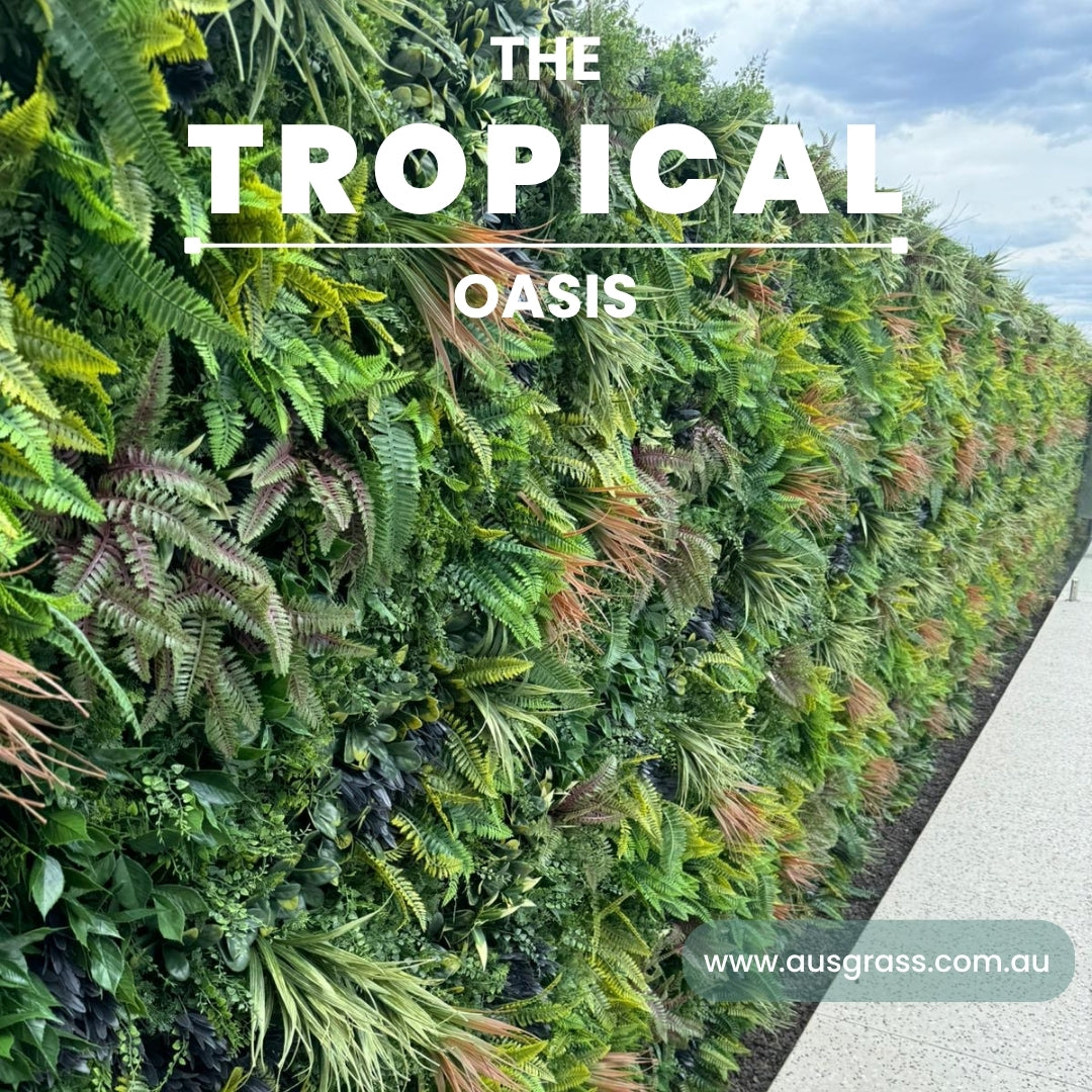 tropical artificial garden wall