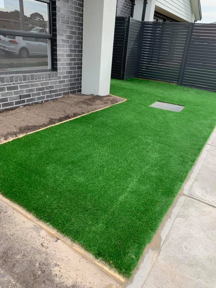 Backyard before artificial grass installation