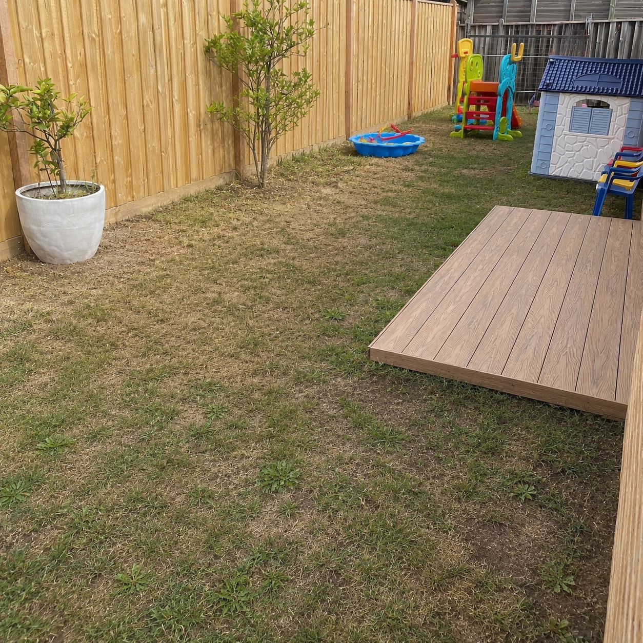 Backyard after Bermuda 40 installation