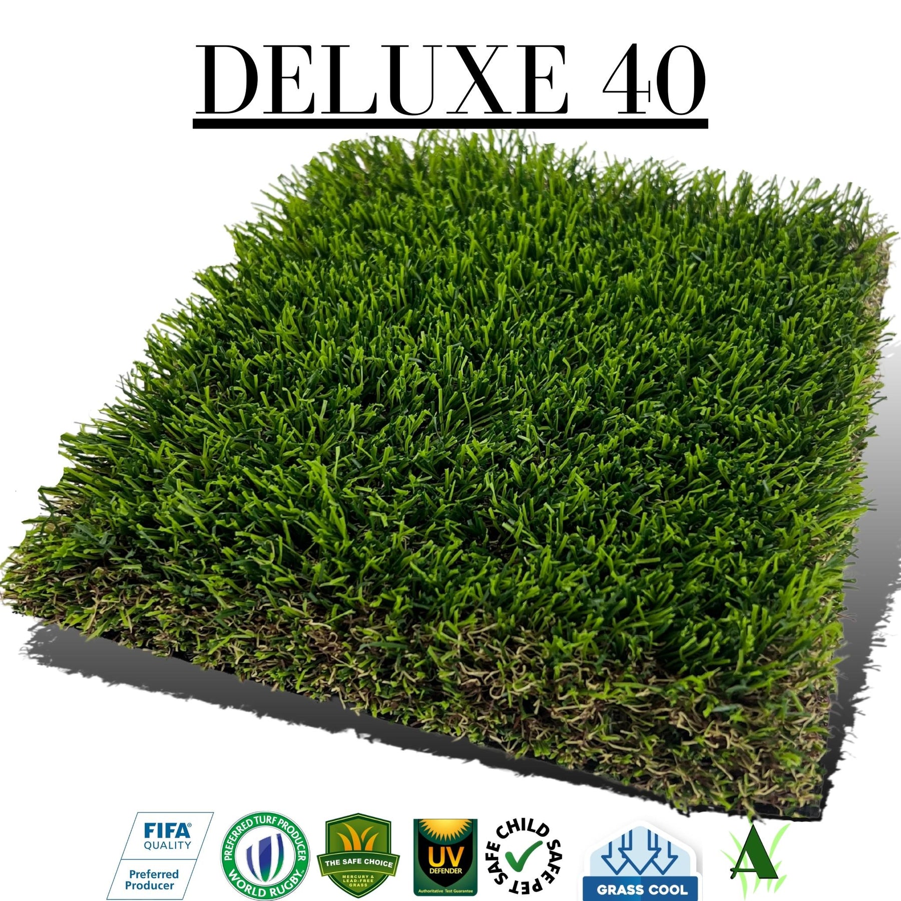 Deluxe 40 artificial grass product view