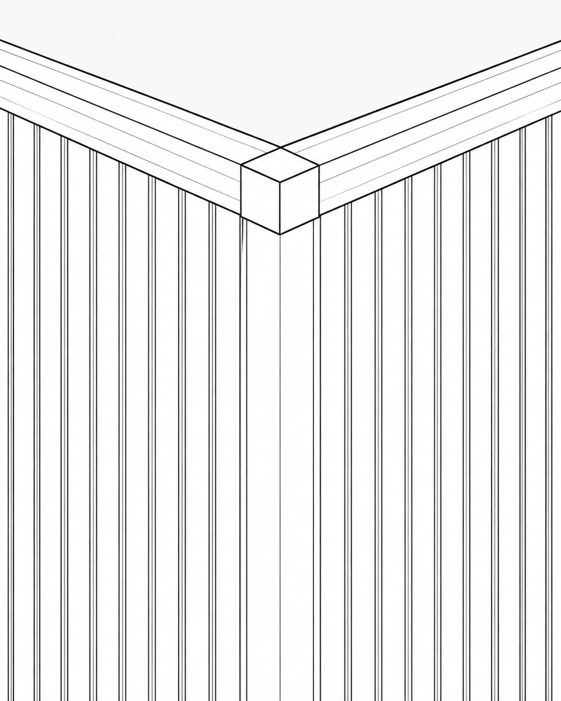 Determine the corner finish - External corner detail