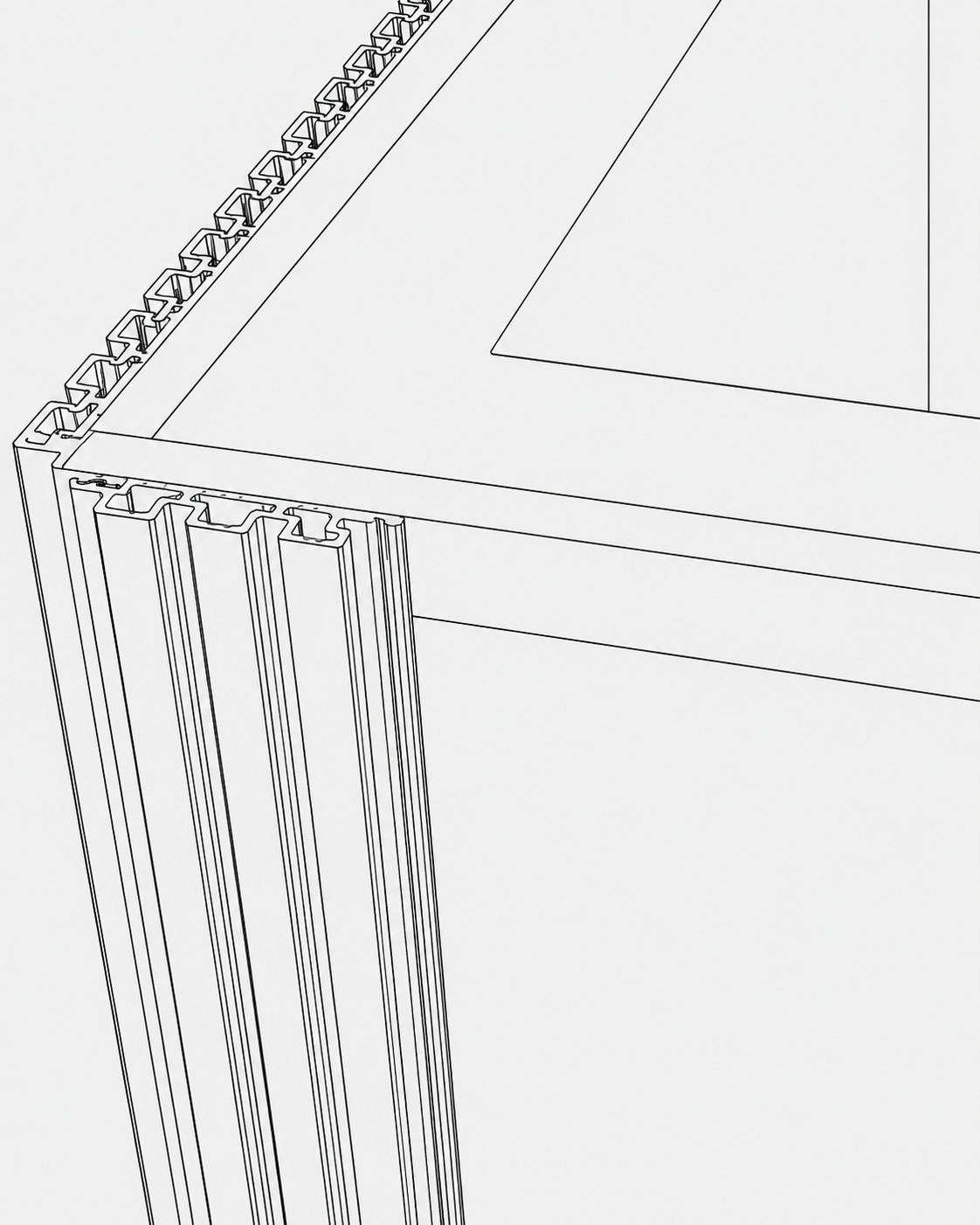 Continue onto another wall - perimeter finishing detail