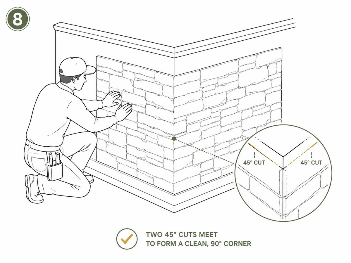 Step 8 finish the corner guide