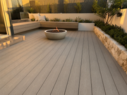 brown wilderness composite decking installation courtyard