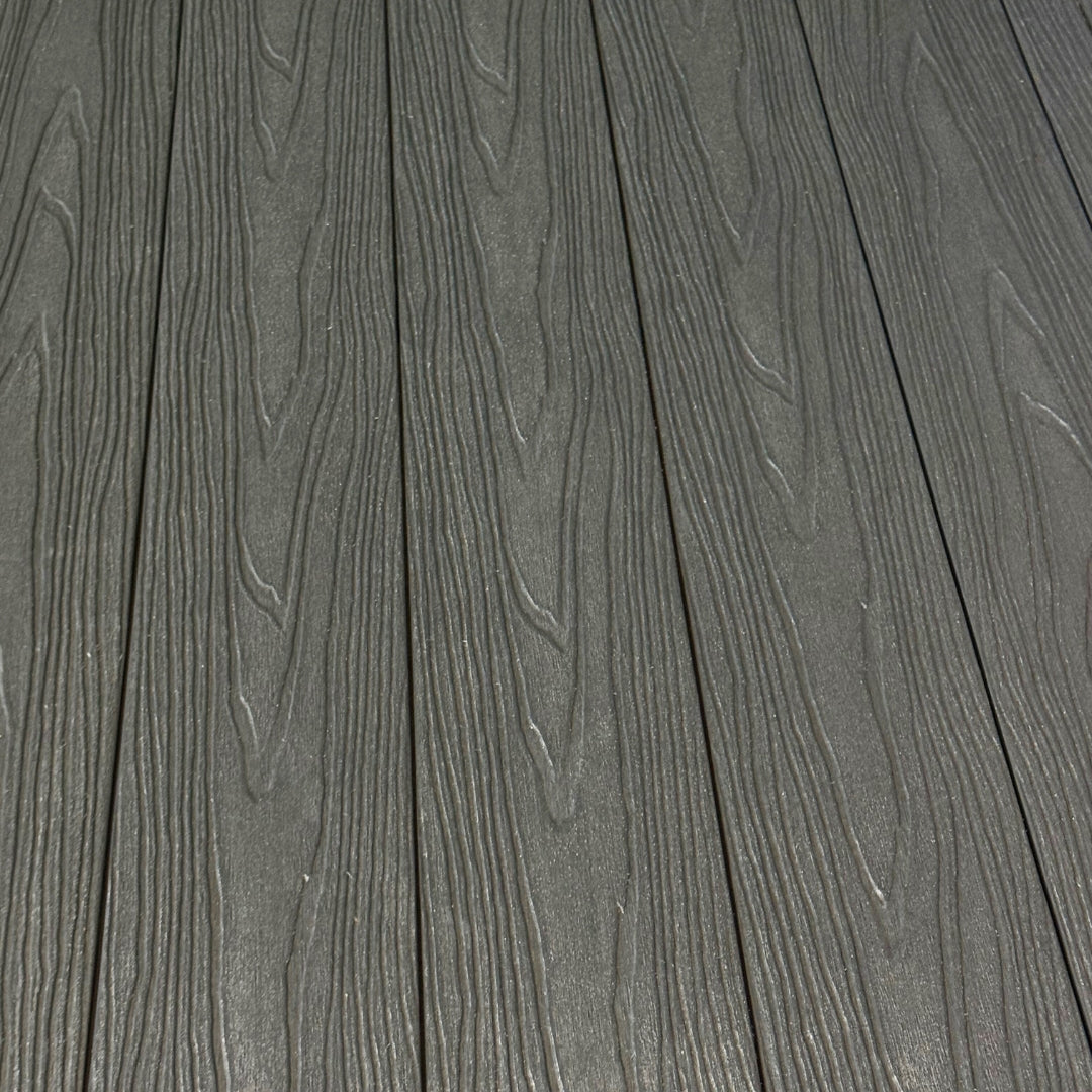 charcoal composite decking installed
