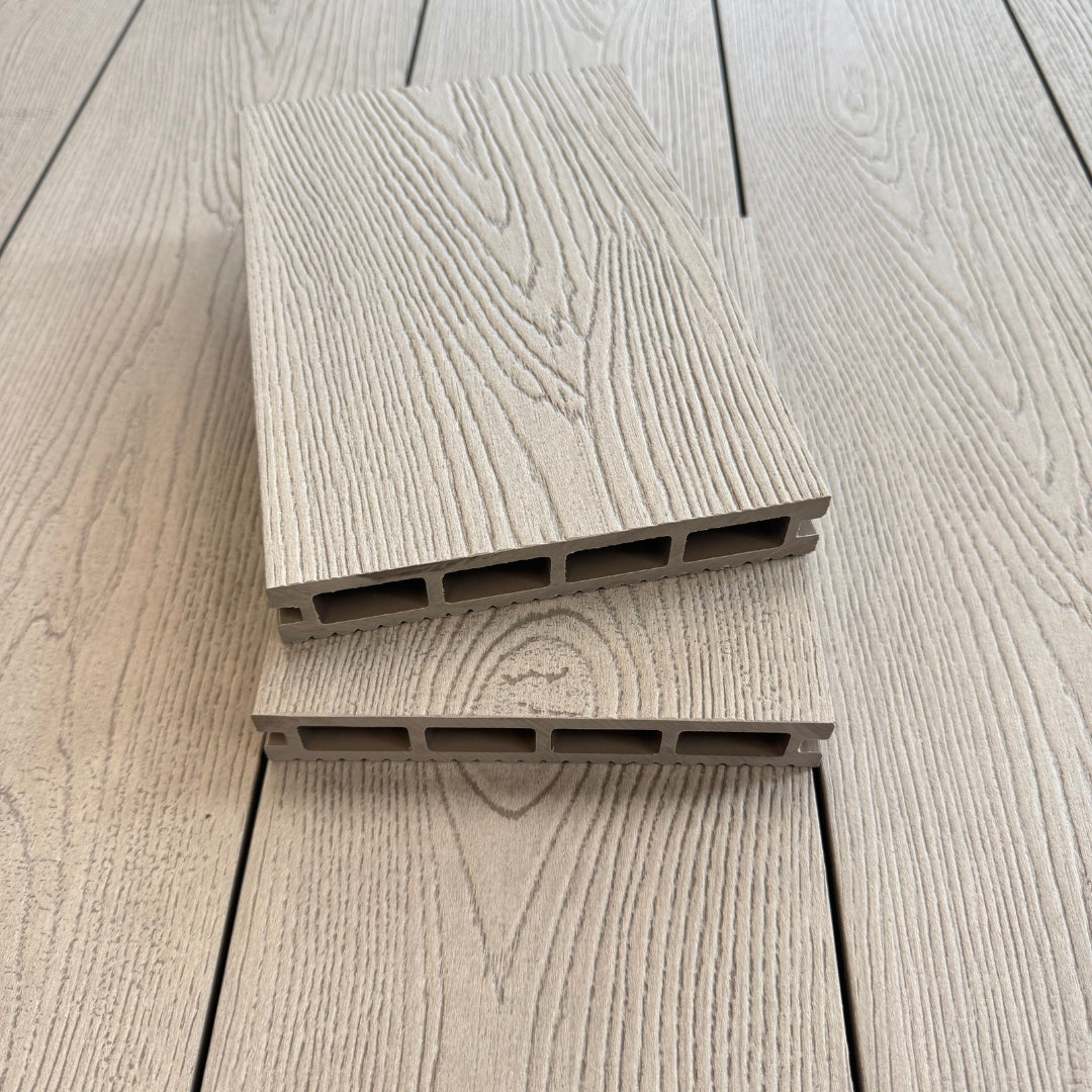 cream white composite decking