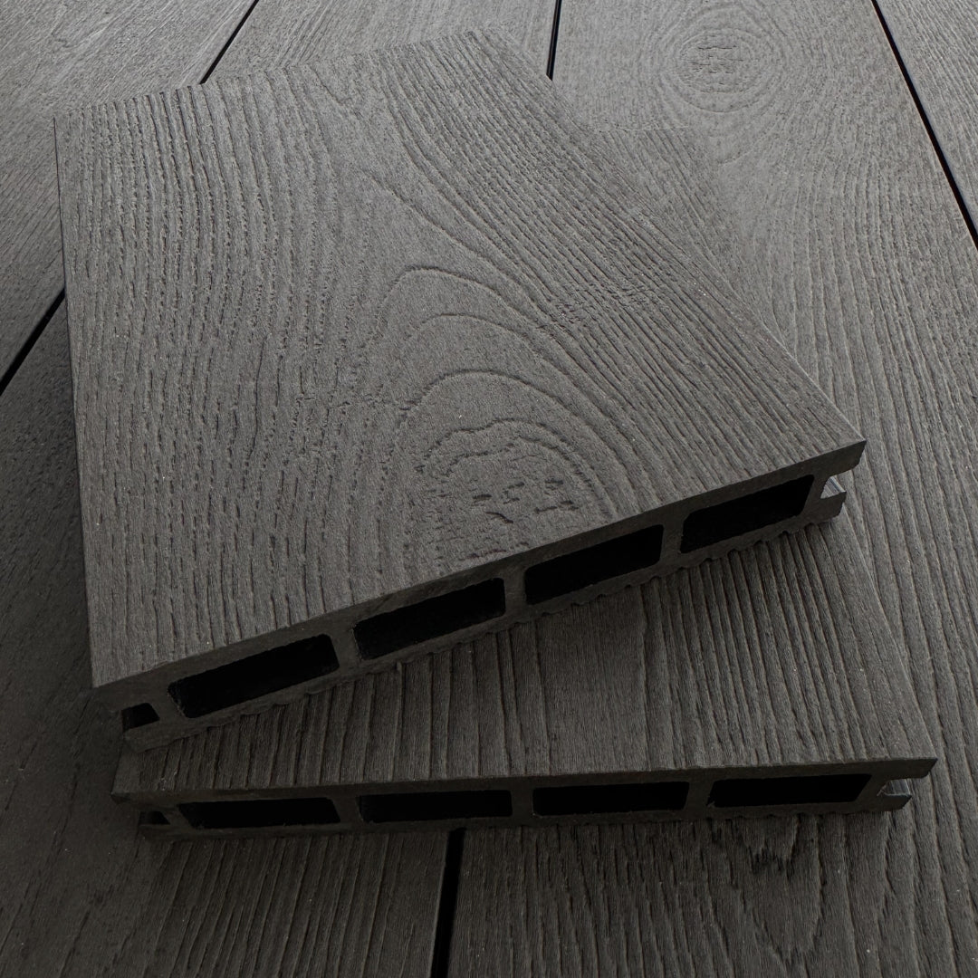 oak luxe black composite decking boards