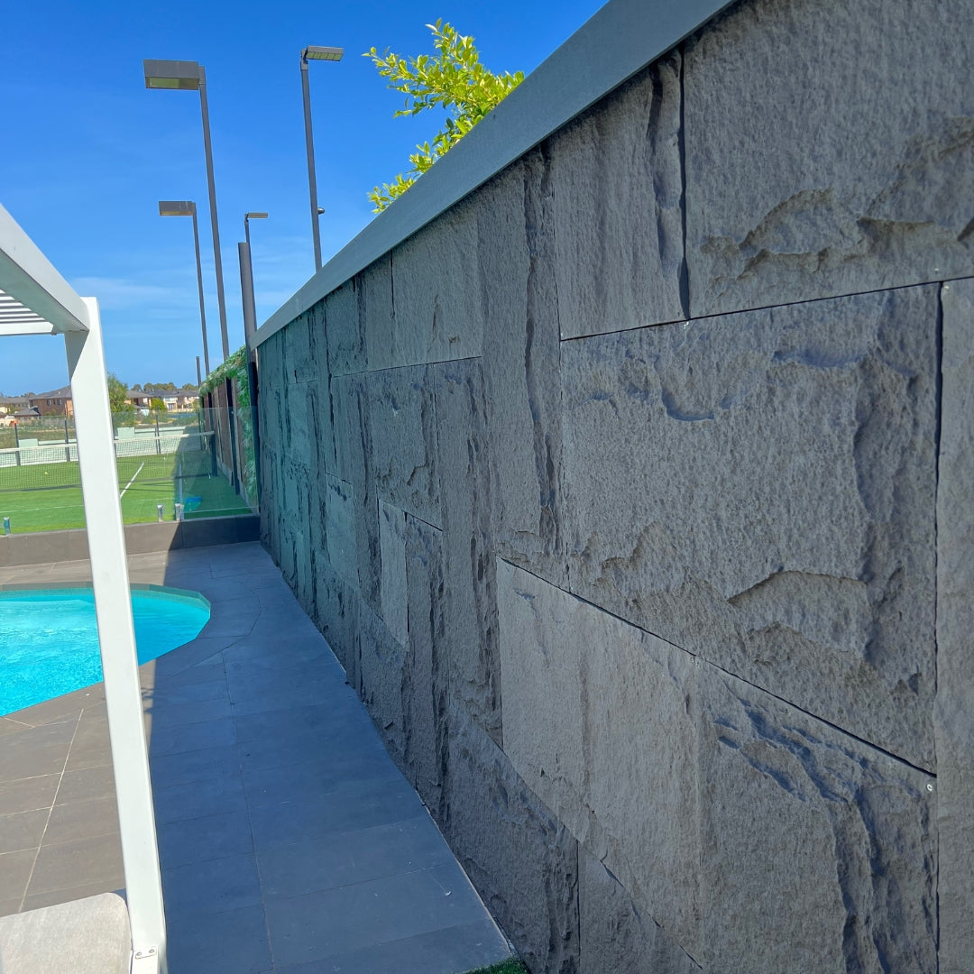 ausstone artificial stone wall cladding tile pu stone fake rock wall feature wall interior design exterior design garden rock wall stone