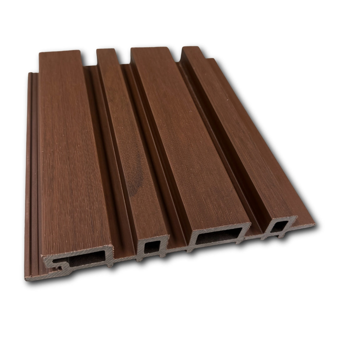 Cladding Grass Dualine 2.9m length - walnut - composite cladding – Ausgrass